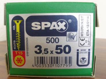 Spax Universalschraube Torx T-Star Plus 3,5x50 (500 Stck)