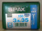 Preview: Spax Edelstahlschraube Senkkopf, Teilgewinde, T-Star plus 3,5 x 35 mm (150 Stck.)