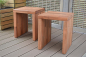 Preview: Stool from solid wood panel of Asian pear tree (Palaquium spp.)
