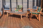 Preview: Set Gartenstuhl + Lounge Tisch Cumaru; bestehend aus 4 Stühlen + 1 Tisch