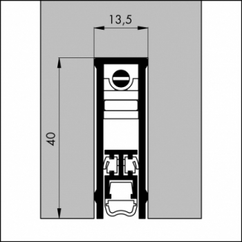 Dichtungsschiene Automatisch 93cm EllenMatic Special 2