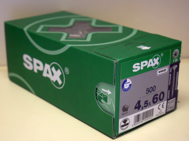 Spax Universalschraube Senkkopf, WIROX, T-Star Plus 4,5 x 60 mm (500 Stck)