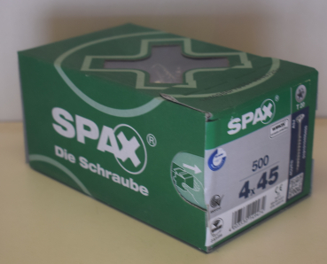 Spax Universalschraube Senkkopf, WIROX, T-Star Plus 4 x 45 mm (500 Stck)