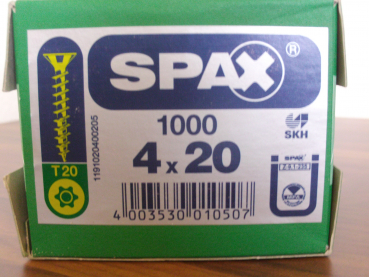 Spax Universalscrew Torx T-Star Plus 4x20 (1000pc)