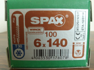 SPAX HI.FORCE 6x140 (100 pc.)
