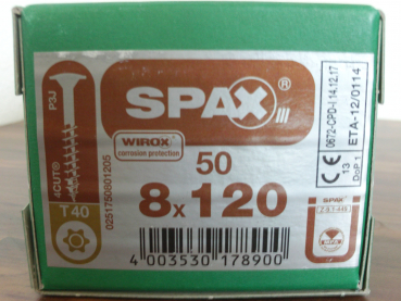 SPAX HI.FORCE 8x120 (50 Stk)