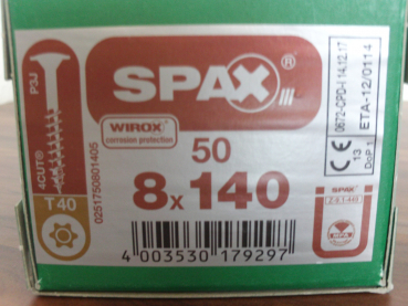 SPAX HI.FORCE 8x140 (50 Stk)