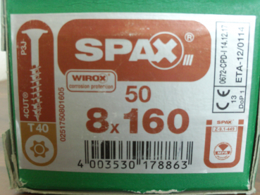 SPAX HI.FORCE 8x160 (50 Stk)