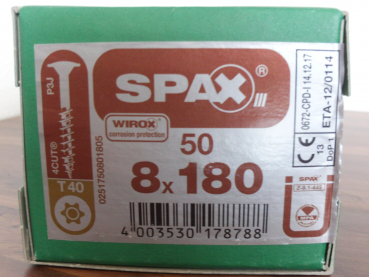 SPAX HI.FORCE 8x180 (50 Stk)