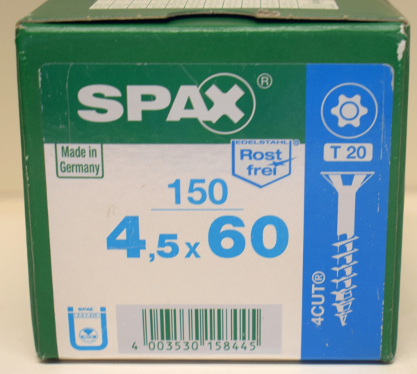 Spax Stainless steel T-Star plus 4,5 x 60 mm (150 pieces)