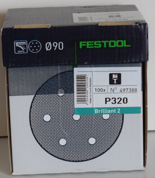 Festool Schleifpapier 497388 Brilliant 2 P320