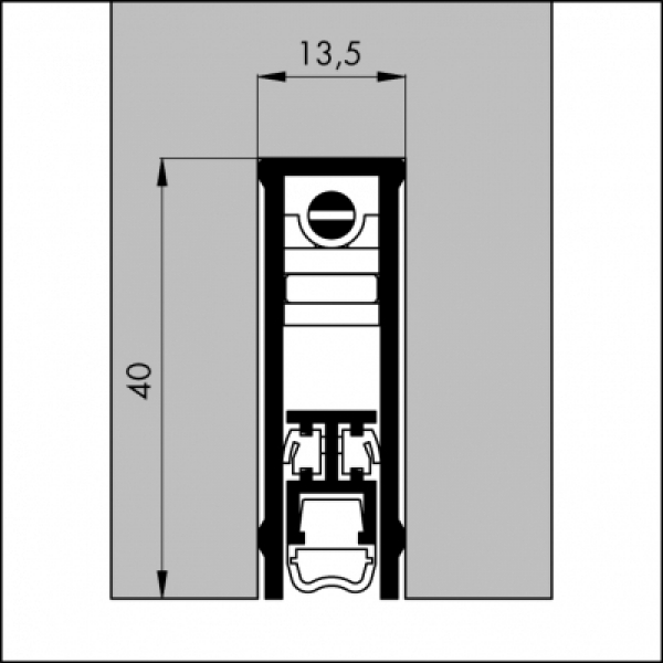 Dichtungsschiene Automatisch 123cm EllenMatic Special 2