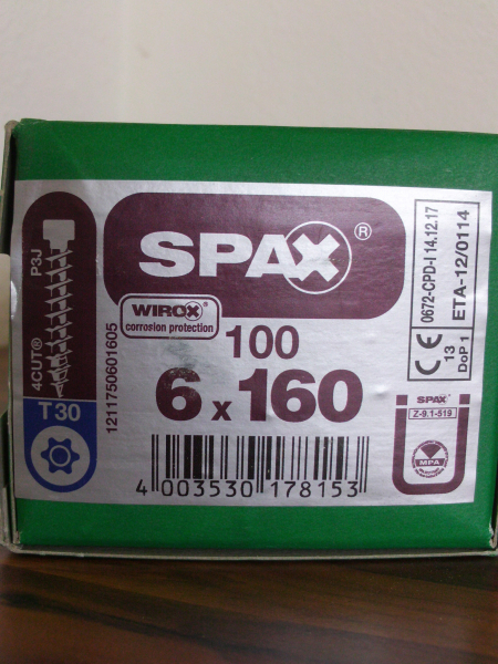 SPAX IN.FORCE 6x160 (100 Stk)